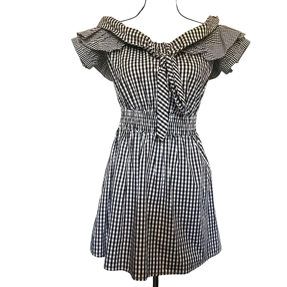 Her Entire Name Says Grace Gingham Dress Sz Ruffle Cottagecore Retro Feminine